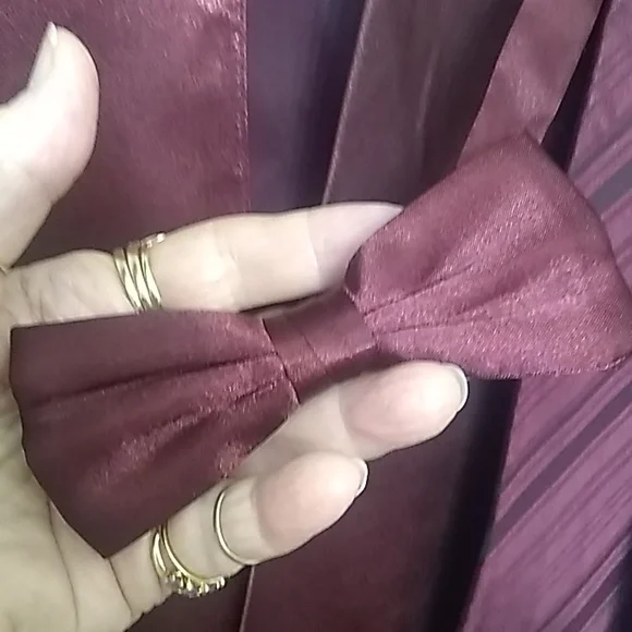 MENS berry satin vest set